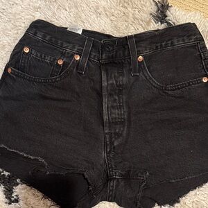 Levi's Black Jean Shorts for Women